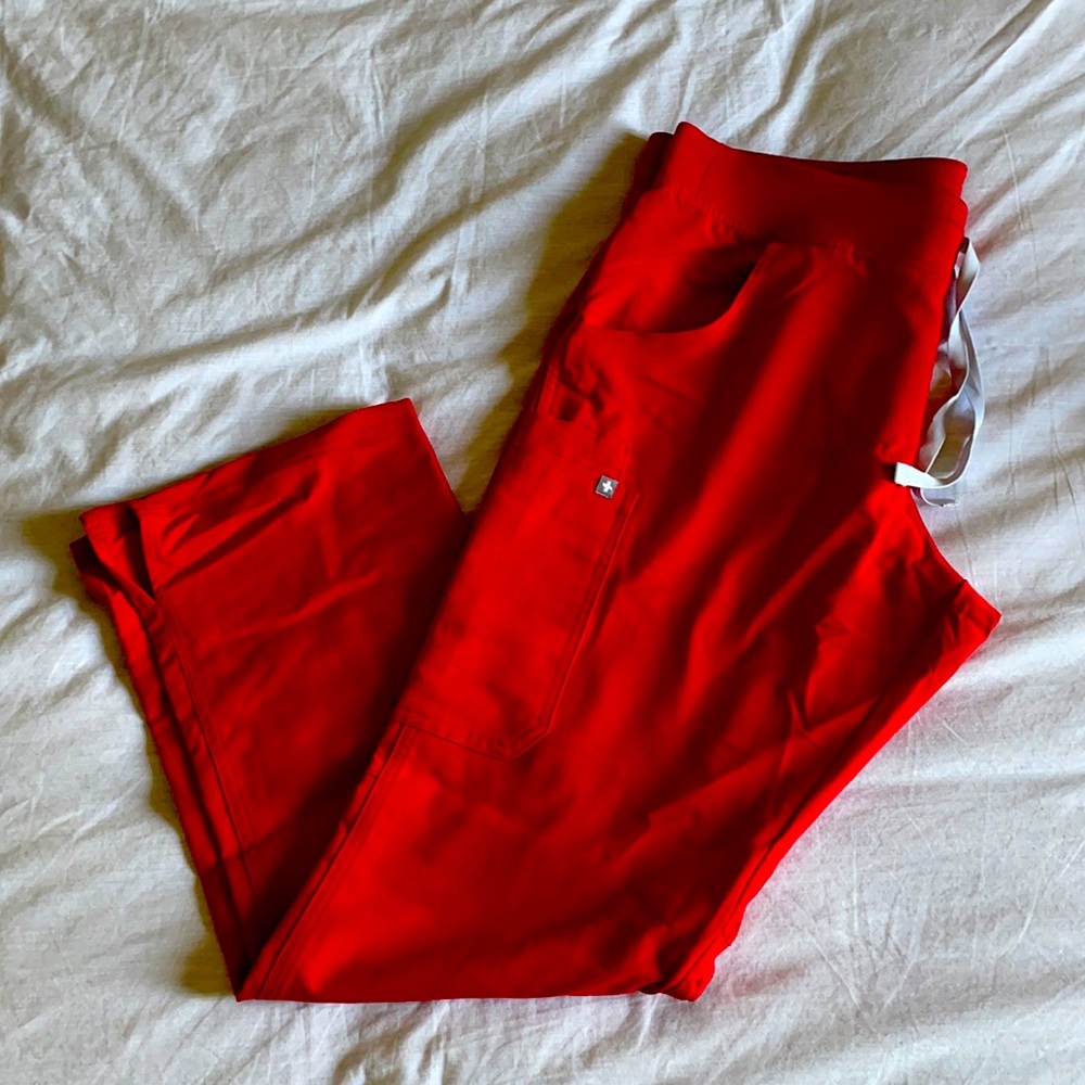 Figs Large Red Kade Cargo Pant